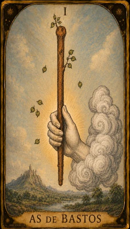 Carta del tarot As de Bastos